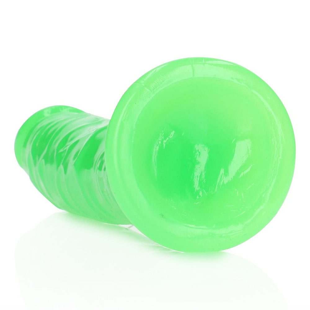Slim Realistic Dildo with Suction Cup - Glow in the Dark - 8'' / 20 cm - foto 3