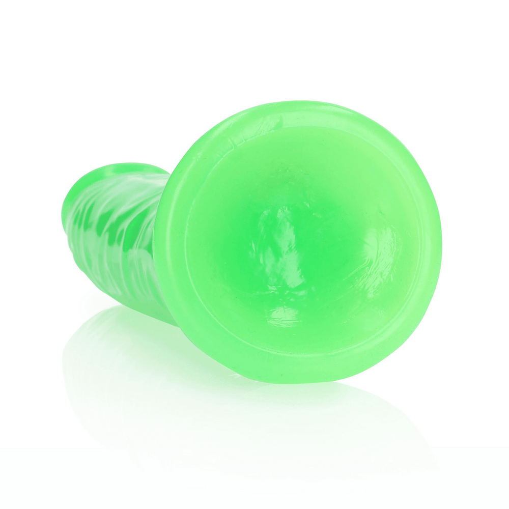 Slim Realistic Dildo with Suction Cup - Glow in the Dark - 9'' / 22,5 cm - foto 3