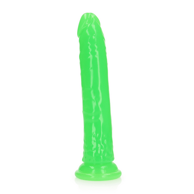 Slim Realistic Dildo with Suction Cup - Glow in the Dark - 9'' / 22