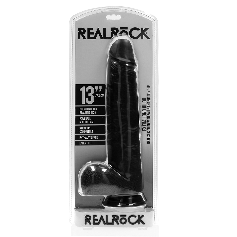 Extra Large - Rechte Dildo met Ballen - 33 cm - foto 20