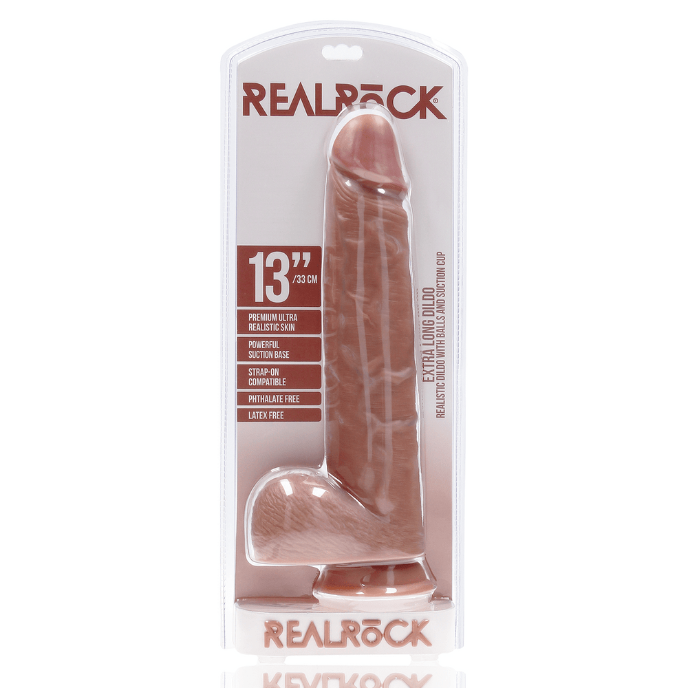 Extra Large - Rechte Dildo met Ballen - 33 cm - foto 6