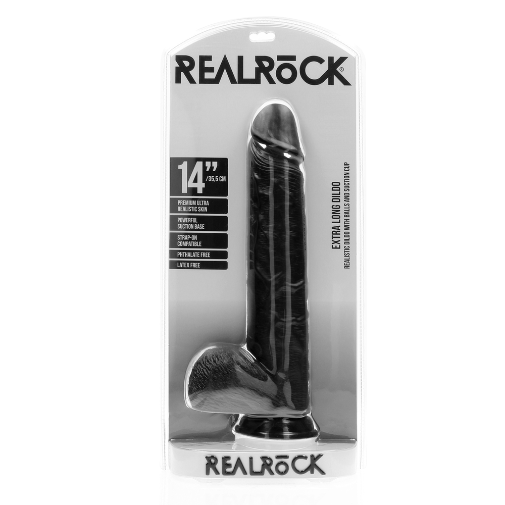 Extra Large - Dildo met Ballen - 35,5 cm - foto 19