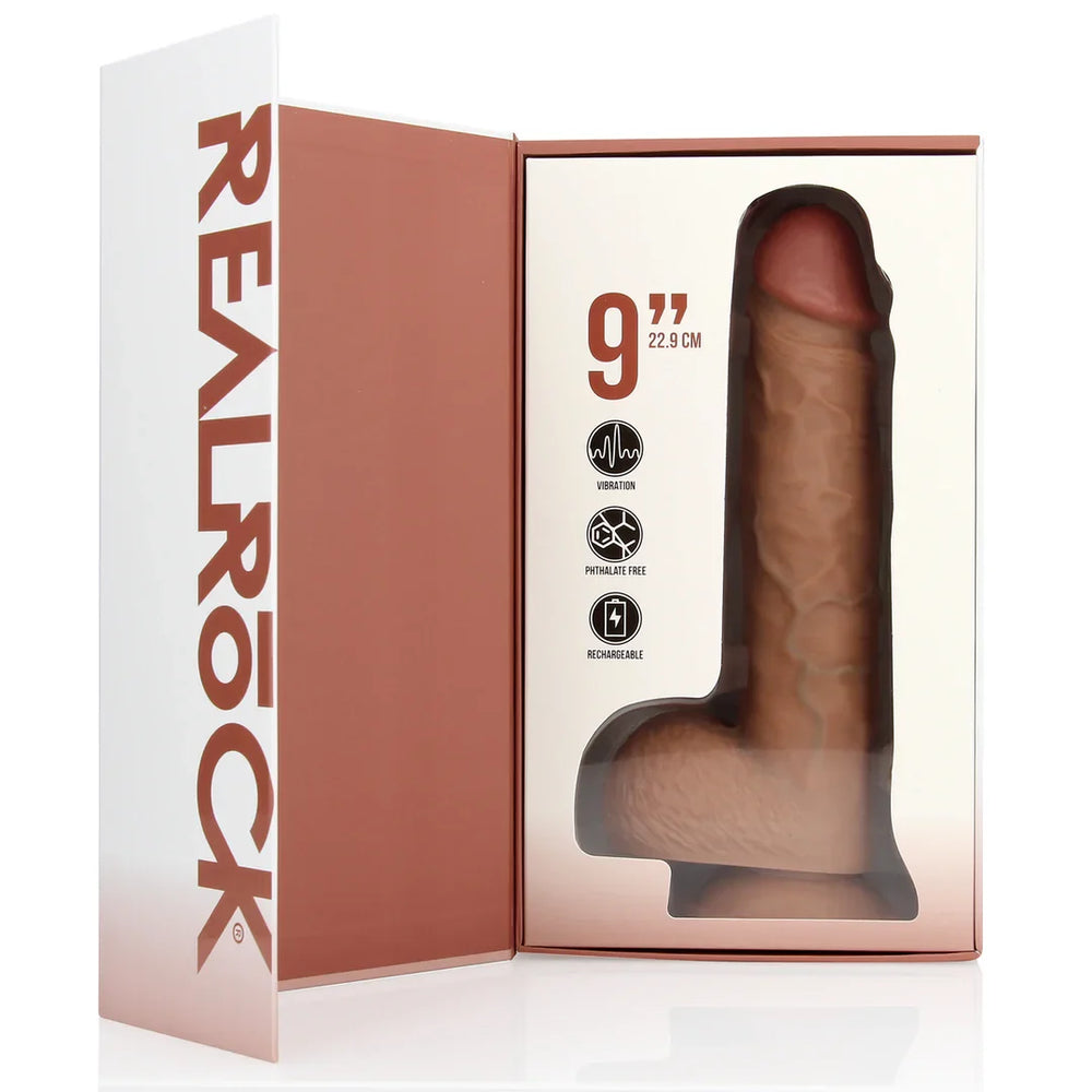 Vibrerende rechte dildo met ballen - foto 5