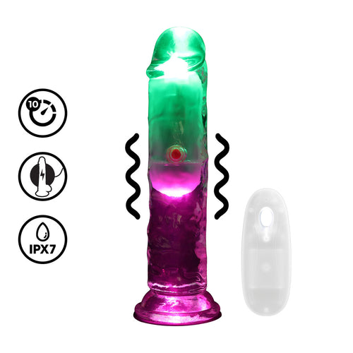 LED Vibrerende Rechte Penis - 6 / 15 cm - Transparant