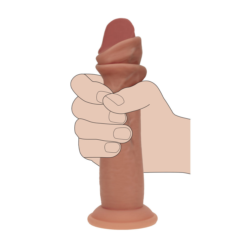 Dual Density Silicone Realistische Glijdende Huid Dildo - 7 / 18,5 cm