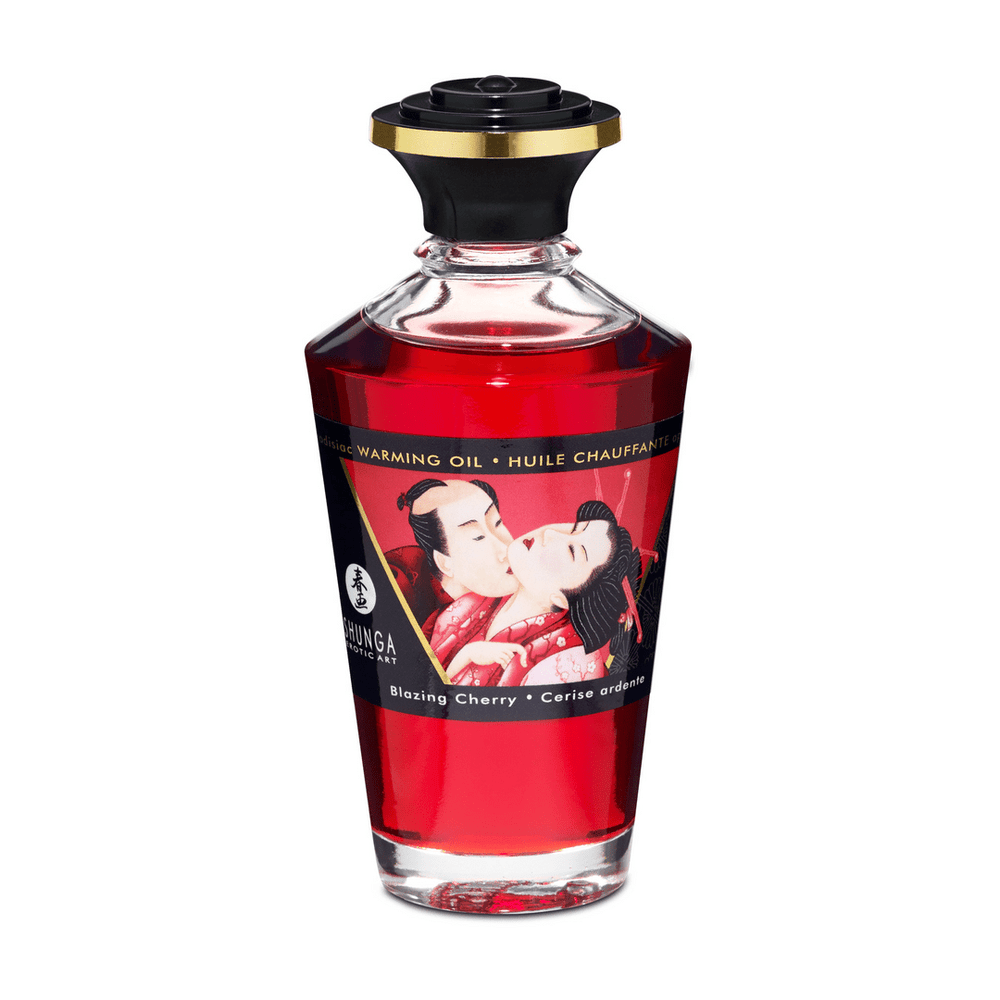 Verwarmende Massageolie - Blazing Cherry - 100 ml - foto 2