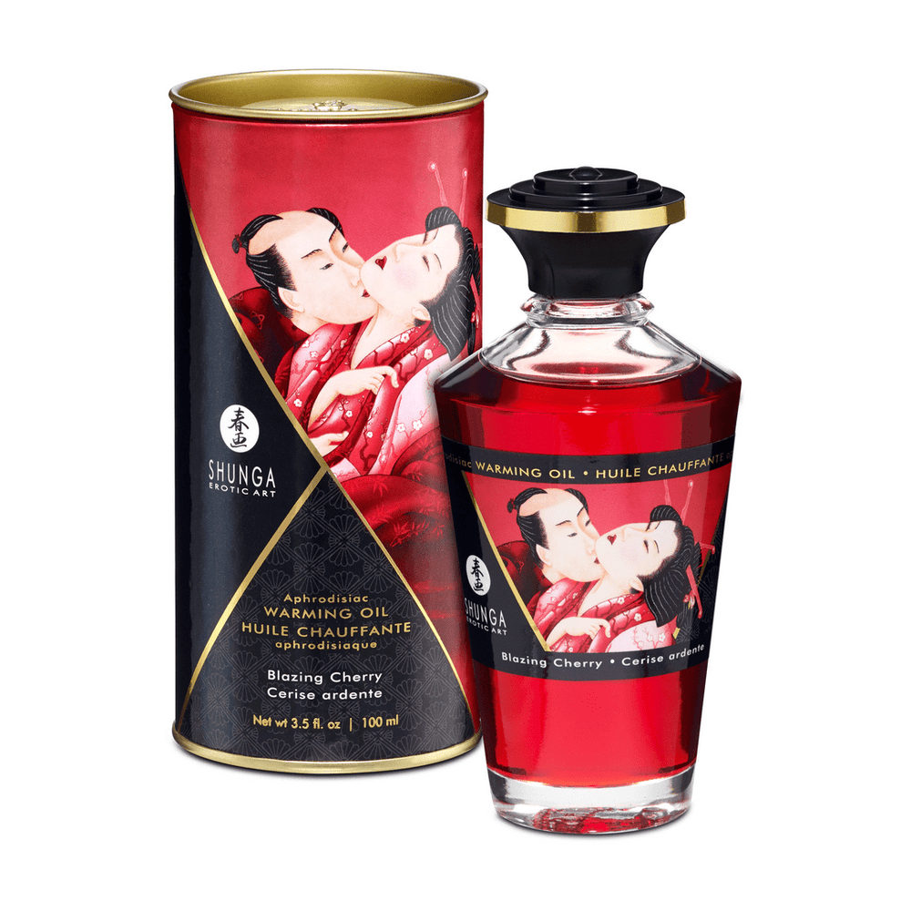 Verwarmende Massageolie - Blazing Cherry - 100 ml - foto 4