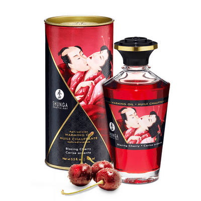 verwarmende massageolie blazing cherry - 3.5 fl oz / 100 ml