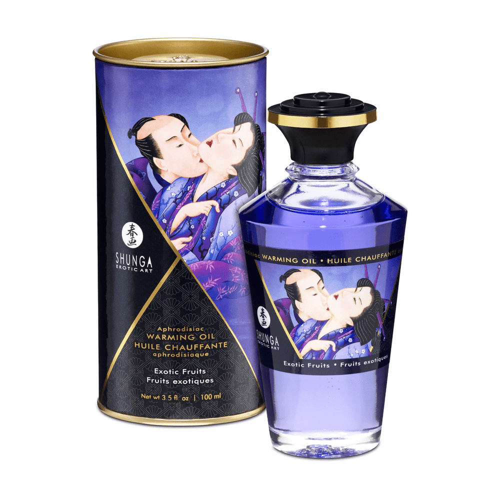 Verwarmende Massageolie - Exotic Fruits - 100 ml - foto 3