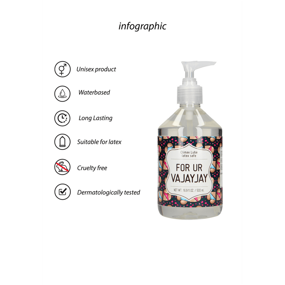 For Ur Vajayjay - Waterbasis Glijmiddel - 500 ml - foto 3