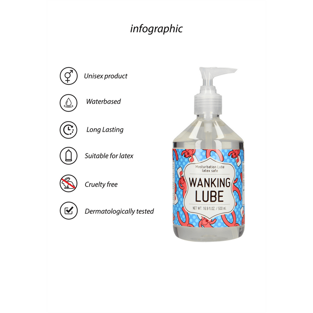 WANKING LUBE - Masturbatie Glijmiddel - 500 ml - foto 4
