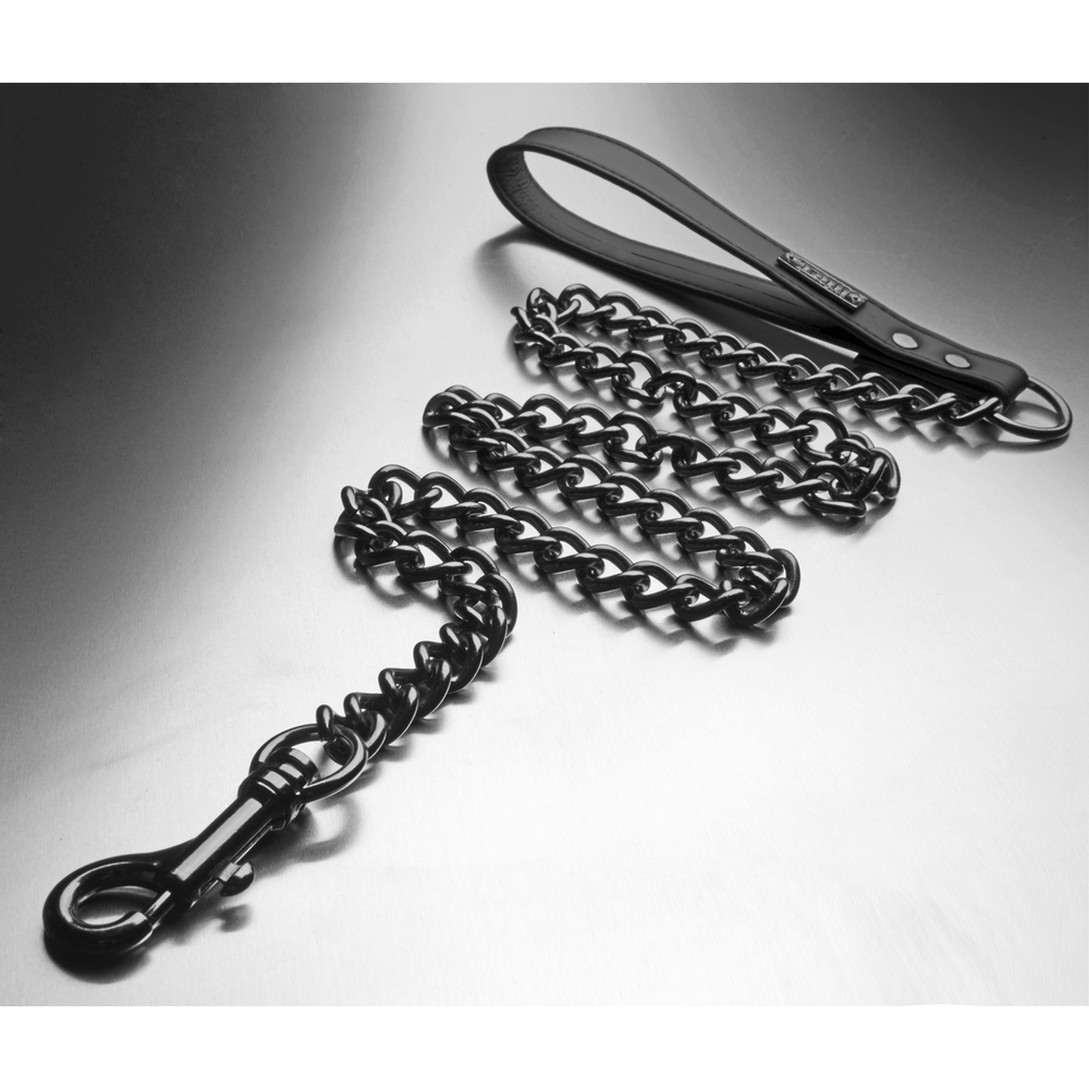 XR Brands - Metalen BDSM riem met neopreen - Zwart - foto 8