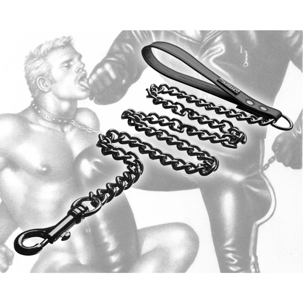XR Brands - Metalen BDSM riem met neopreen - Zwart - foto 4