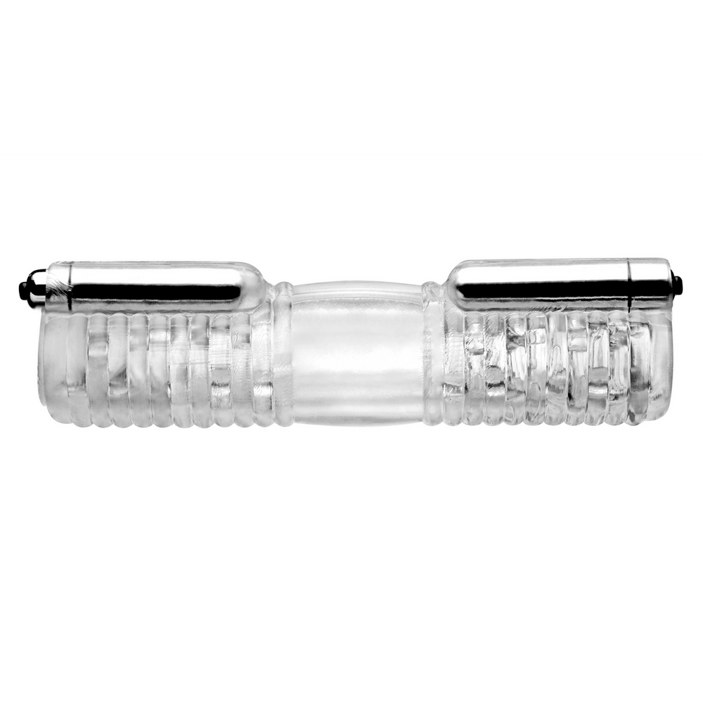 XR Brands - Head-To-Head - Vibrerende Sleeve - Transparant - foto 2