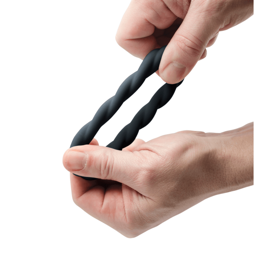 Twist - Niet Vibrerende Cockring - Zwart - foto 5