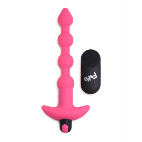 Vibrating Silicone Anal Beads and Remote Control