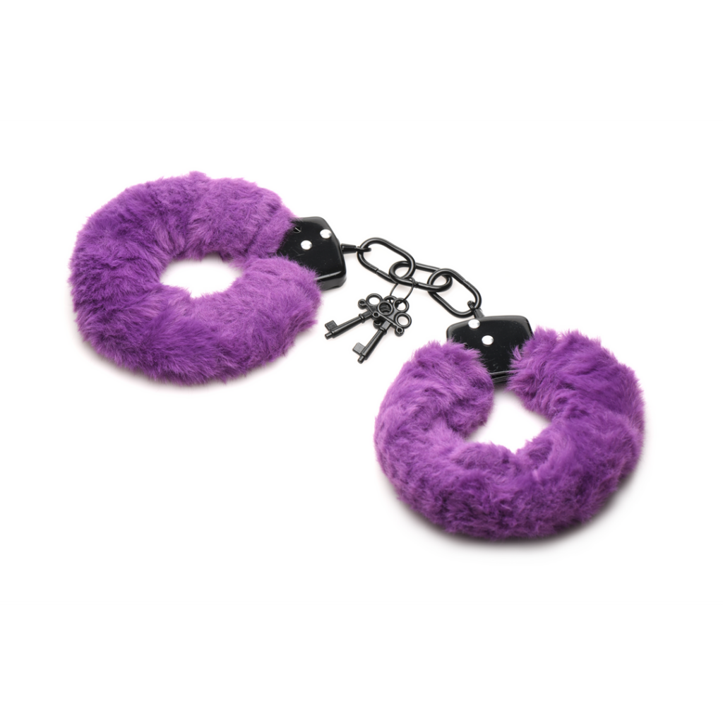 Cuffed in Fur - Furry Handcuffs - Purple