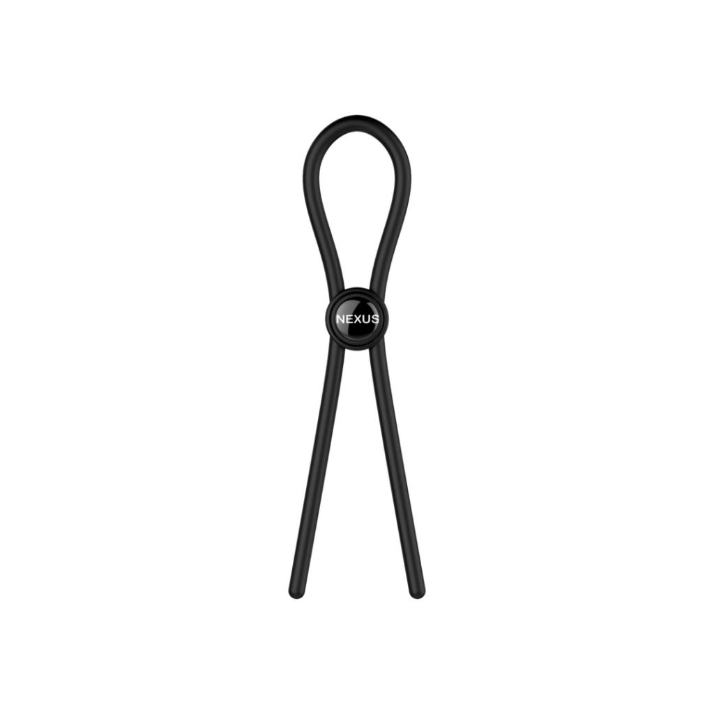 Forge - Single Adjustable Lasso Silicone Cock Ring - Black