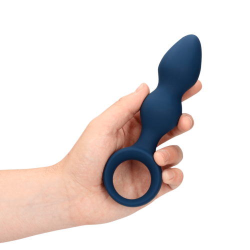 Teardrop Shaped Anal Plug - Large - Baltic Blue 2 Teardrop Shaped Anal Plug - Large - Baltic Blue - Afbeelding 2