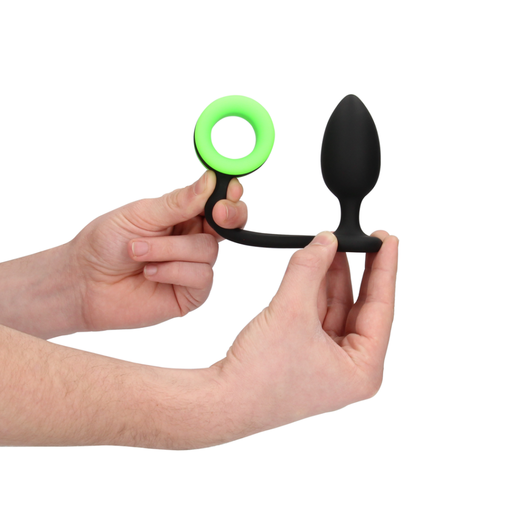 Butt Plug met Cockring - Glow in the Dark