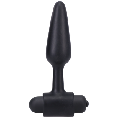 Vibrating Butt Plug - 4 / 10 cm - Black