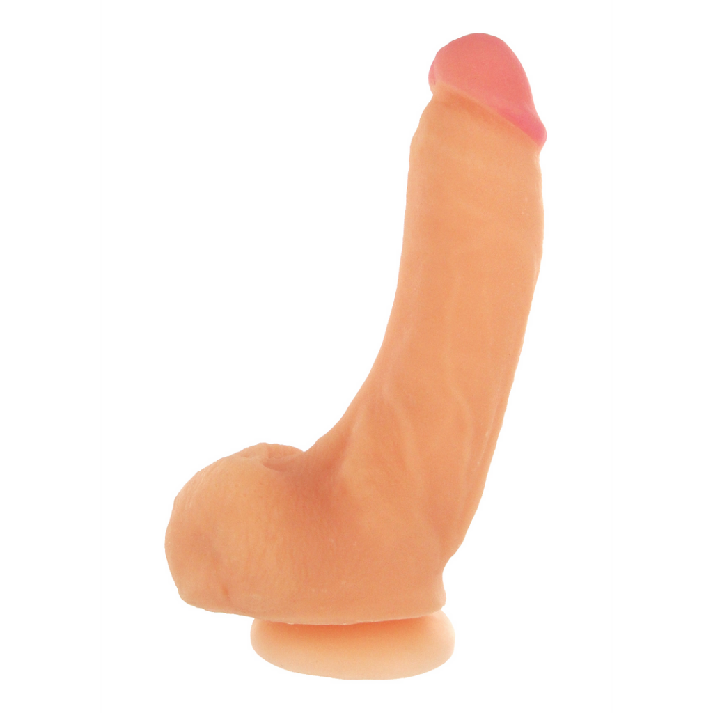 Girthy George Dildo with Suction Cup - 9 inch - Flesh