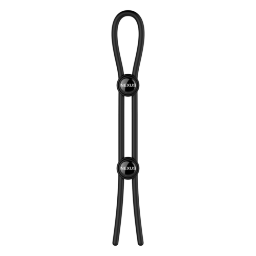 Forge - Double Adjustable Lasso Silicone Cock Ring - Black
