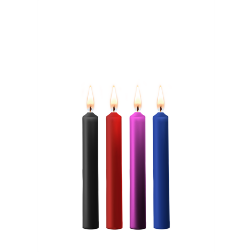 Teasing Wax Candles - 4 Pieces - Multicolor