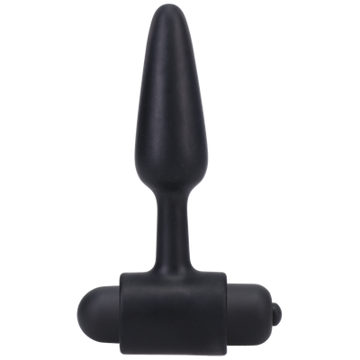 Vibrating Butt Plug - 3 / 8 cm - Black