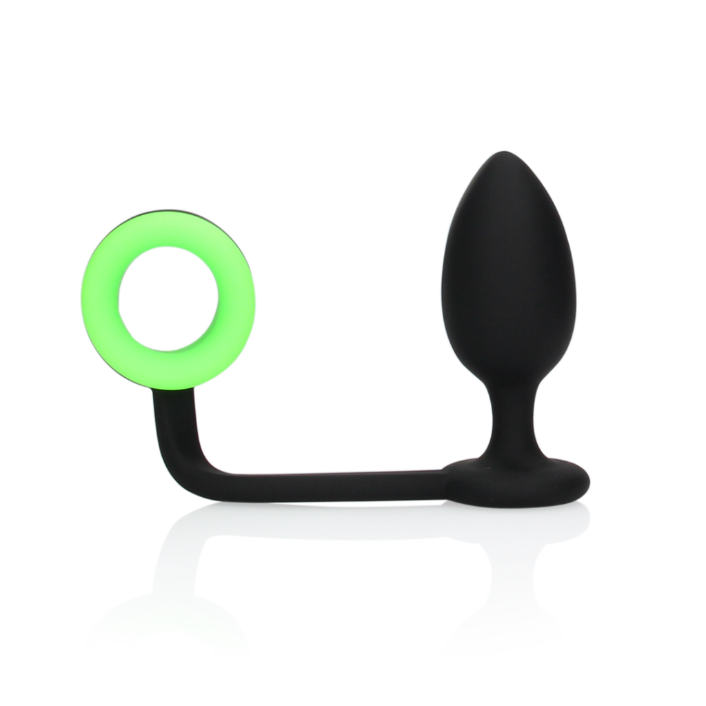 Butt plug met cockring - glow in the dark