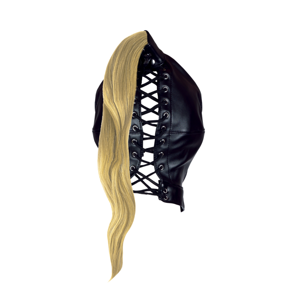 Masker met Blonde Ponytail - Zwart