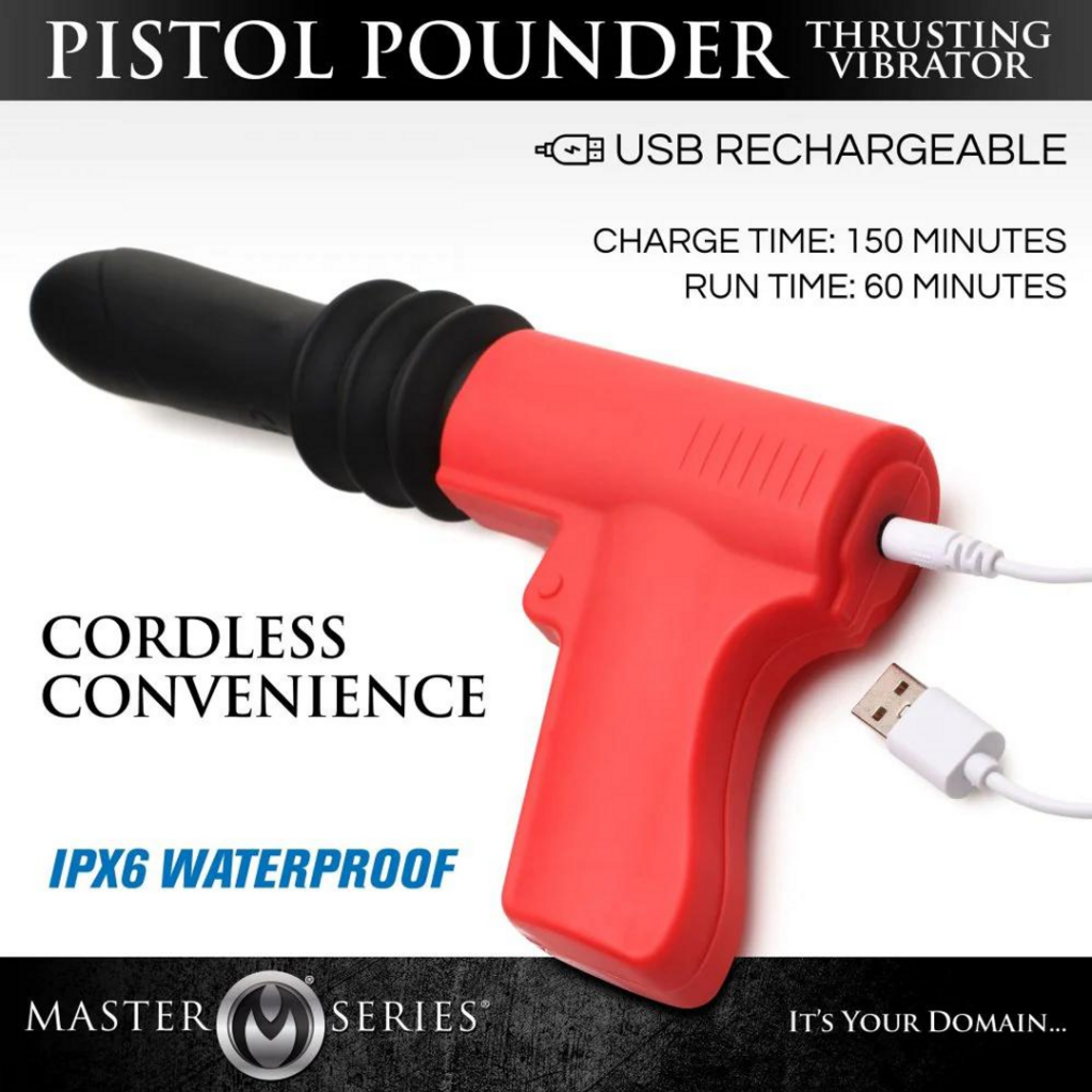 XR Brands - Stotende Pistool Vibrator - Rood