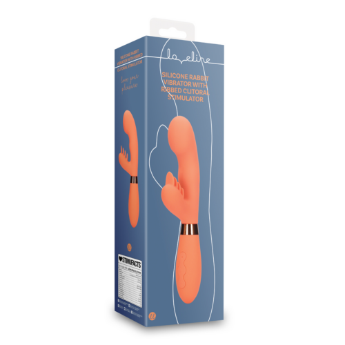 Silicone Rabbit Vibrator met Geribbelde Clitoris Stimulator - Afbeelding 3