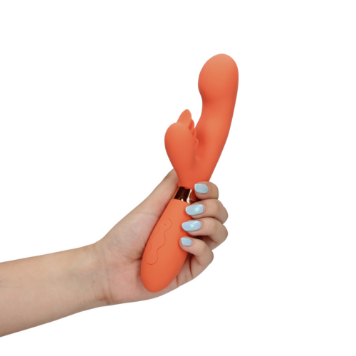 Silicone Rabbit Vibrator met Geribbelde Clitoris Stimulator - Afbeelding 2