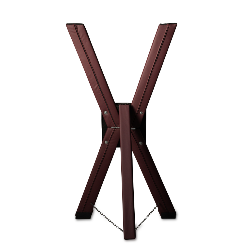 BDSM bondage kruis met imitatieleer - Rood
