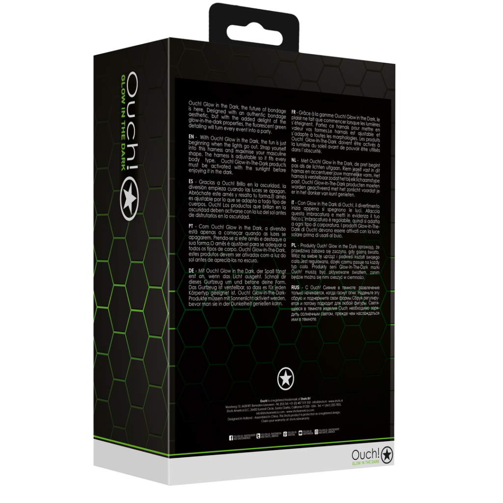Cross Armor Harnas - Glow in the Dark - S/M